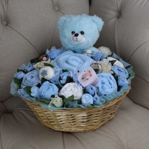 Luxurious Pampering Bouquet Blue - Baby Clothes Bouquet