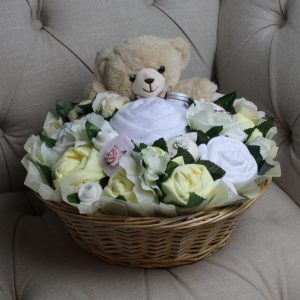 Luxurious Pampering Bouquet Lemon - Baby Clothes Bouquet