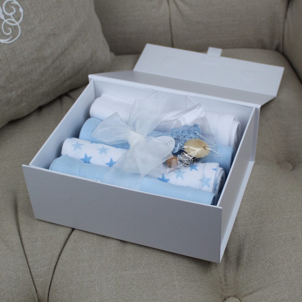 Blue Muslins Gift Box - Muslin baby gift