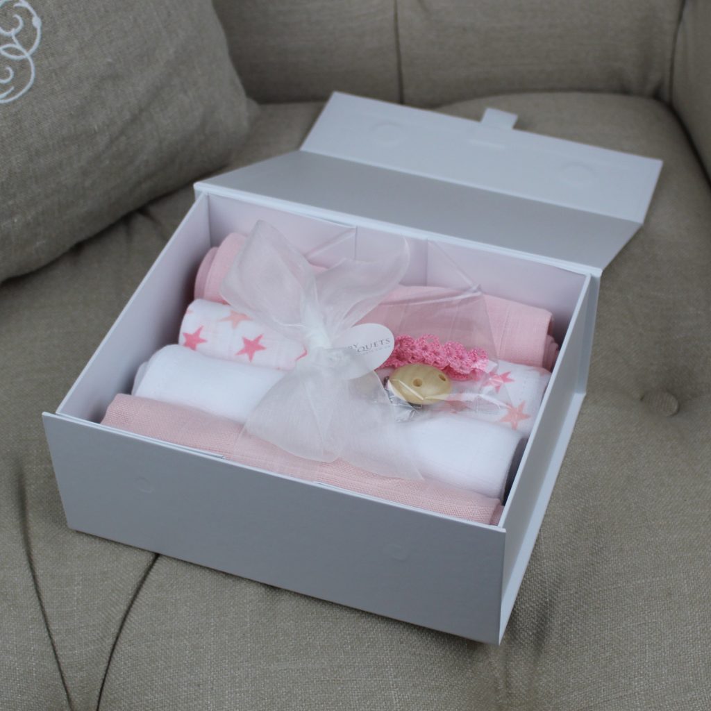 Pink Muslins Gift Box - Muslin baby gift