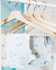 Baby Clothes on Hangers