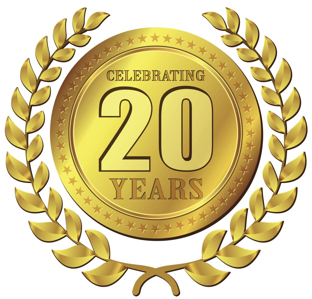 Celebrating 20 Years crest
