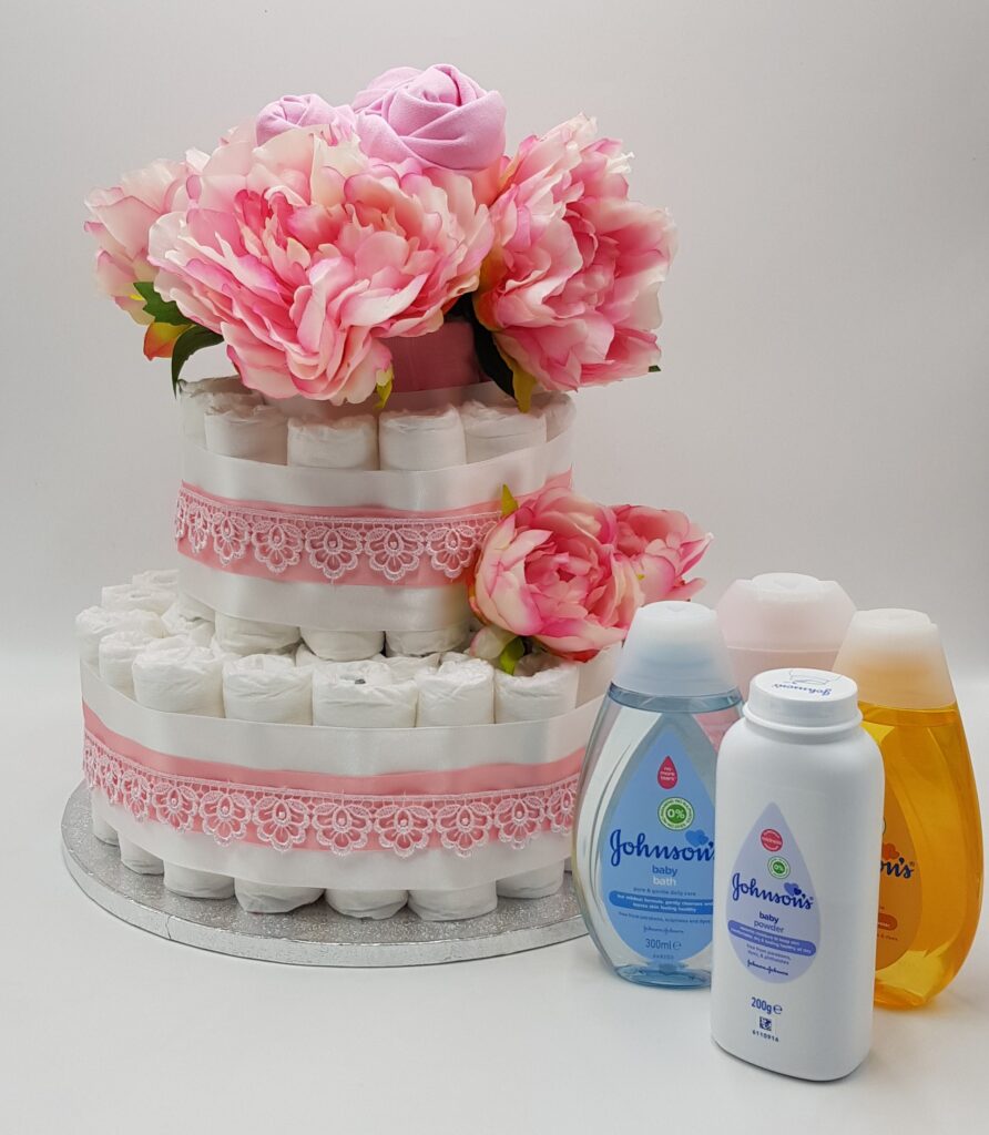 Unique birthday cakes made out of nappies